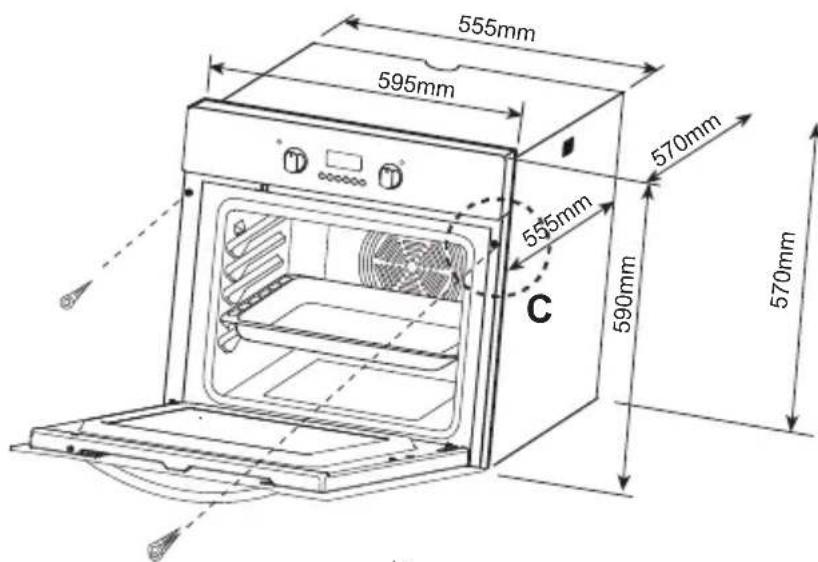 AYA FP9550X - Tailles des placards coupés - 3