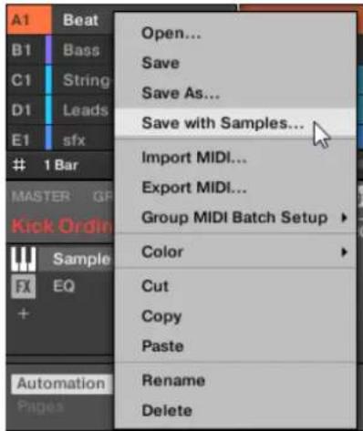 NATIVE INSTRUMENTS Maschine Mikro MK2 - Sauvegarder un group avec ses samples - 1