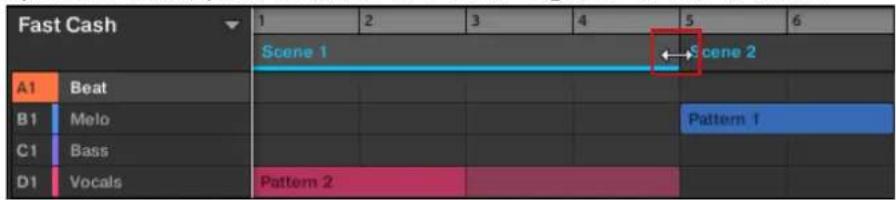 NATIVE INSTRUMENTS Maschine Mikro MK2 - Ajuster la longueur d'une section dans le logiciel - 1