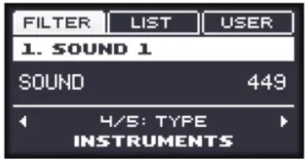 NATIVE INSTRUMENTS Maschine Mikro MK2 - Sélectionner les tags type et character sur le contrôleur - 1