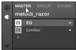 NATIVE INSTRUMENTS Maschine Mikro MK2 - Choisir le channel dans lequel l'effet doit être inséré - 1