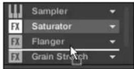 NATIVE INSTRUMENTS Maschine Mikro MK2 - Déplacer des plug-ins au sein de la liste de plug-ins - 1