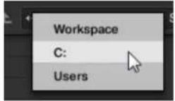 NATIVE INSTRUMENTS Maschine Mikro MK2 - Utiliser la location bar - 4