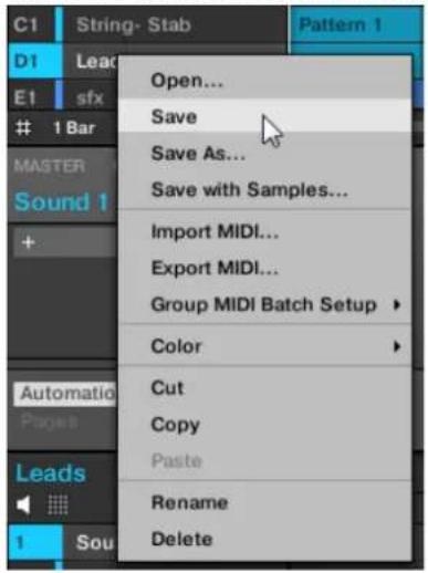 NATIVE INSTRUMENTS Maschine Mikro MK2 - Sauvegarder vos modifications dans le fichier group original - 1