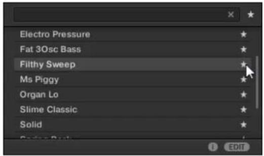 NATIVE INSTRUMENTS Maschine Mikro MK2 - Retirer un élément des favoris - 1