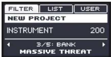 NATIVE INSTRUMENTS Maschine Mikro MK2 - Sélectionner une catégorie de produits, un produit, une banque, une sous-banque depuis le contrôleur - 2