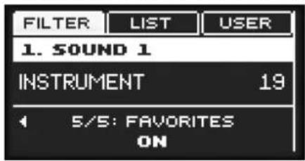 NATIVE INSTRUMENTS Maschine Mikro MK2 - Activer le filtrage des favoris - 1