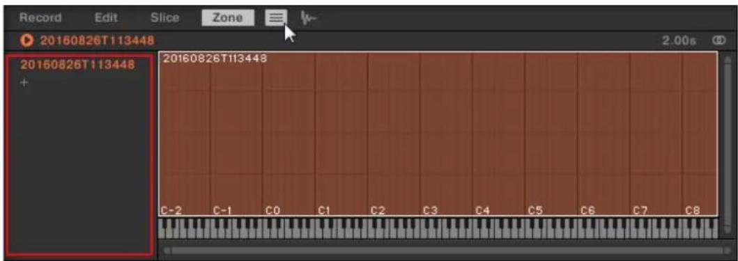 NATIVE INSTRUMENTS Maschine Mikro MK2 - Sélectionner et générer les zones dans la zone list - 1
