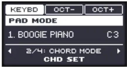 NATIVE INSTRUMENTS Maschine Mikro MK2 - Tournez l'encodeur control pour sélectionner CHD SET. - 1