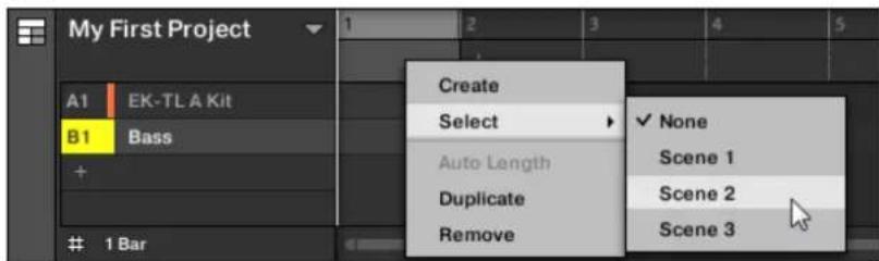 NATIVE INSTRUMENTS Maschine Mikro MK2 - Assigner une scène à une section - 1