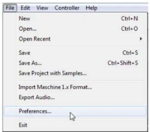 NATIVE INSTRUMENTS Maschine Mikro MK2 - Préférences - 1
