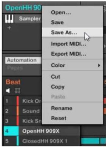 NATIVE INSTRUMENTS Maschine Mikro MK2 - Sauvegarder un sound modifié en tant que nouveau sound - 1