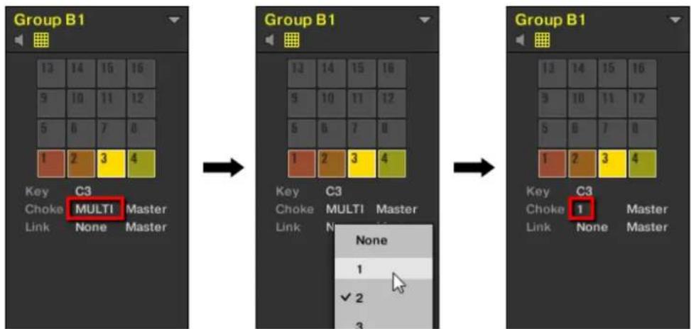 NATIVE INSTRUMENTS Maschine Mikro MK2 - Ajuster le paramètre link pour plusieurs sounds avec des valeurs link différentes - 1