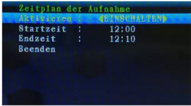 TECHNAXX TX28 - Zeitplan der Aufnahme - 1