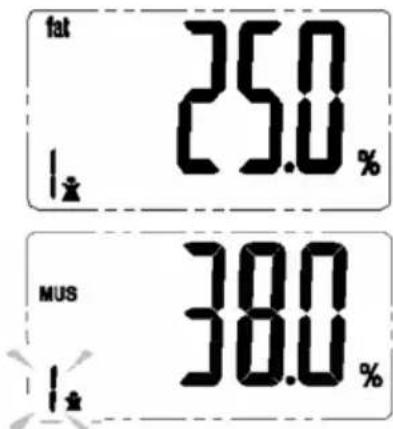 Qilive Q.7698 - Para consultar los últimos valores de impedancia bioeléctrica medidos, proceda como sigue: - 1