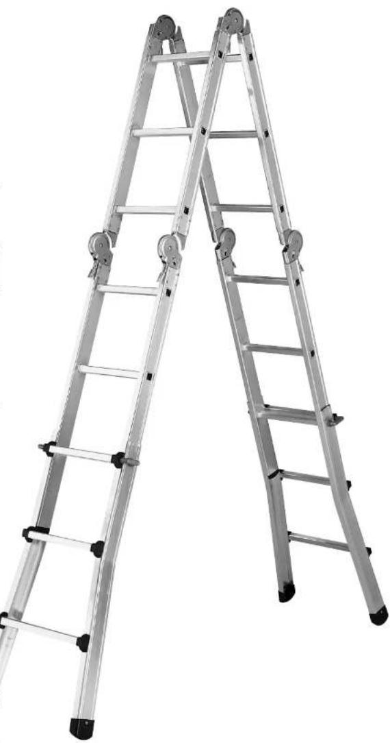 BRENNENSTUHL 1420340 - Echelle téléscopique et pliable à 6 articulations, en alu - 3