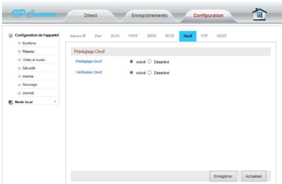 MCL IPCAMD037AW - Configuration de RTSP et onvif - 2