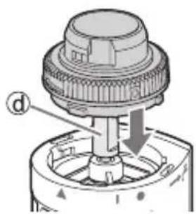 PANASONIC ERGN30 - Tournez pour fixer la bague du commutateur de lavage. - 1