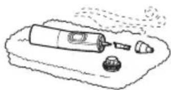 PANASONIC ERGN30 - Nettoyez l'eau avec une serviette ou un objet similaire et laissez sécher naturellement. - 1