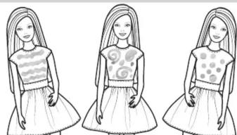 MATTEL Barbie Color Me Cute Puppy Play Set - Create your own designs! • Créée des propres motifs ! • Kreiere deutsche eigener Designls! • Creia il two look personalizzatol ! • Maak je eigen ontwerpenl! • Crea tus proprios diesnos ! • Cria os teus propriços padroës! Skapa dina egná designer! - Keksi omat kuviòs! - Skab dine egná designe! - Lag din egen design! - 1