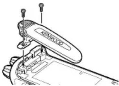 KENWOOD NX320 - INSTALLATION DU CROCHET DE CEINTURE - 2