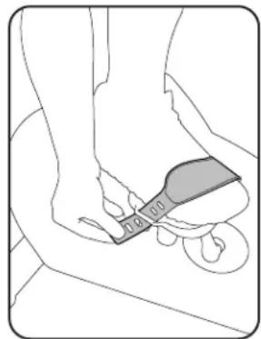 Nautilus R626 - Position du pied/Réglage de la bride - 1