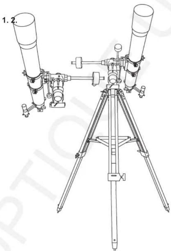 Sky-Watcher EQ1 - Pointer vers les horizons Ouest et Est - 4