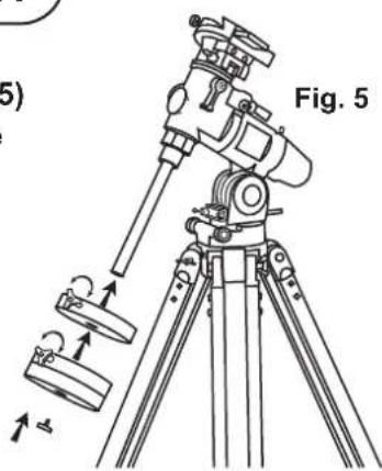 Sky-Watcher EQ5 - INSTALLER LES CONTREPOIDS (Fig. 4 et 5) - 1
