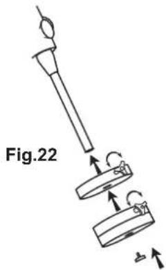 Sky-Watcher EQ5 - INSTALLER LES CONTREPOIDS (Fig.21, 22) - 1