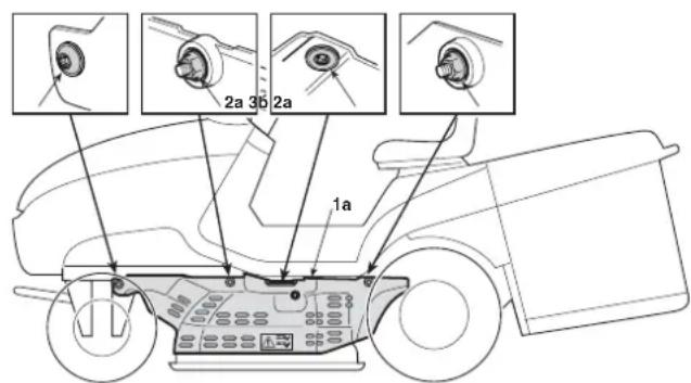 Honda HF2417HTE - Entfernen der Schutzabdeckung des Riemens und Reinigung der Schneidwerkzeugbaugruppe - 1