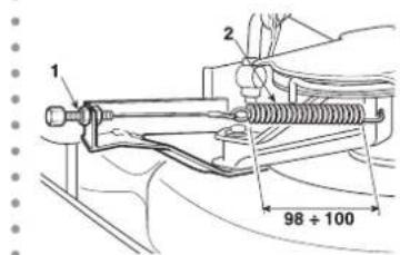 Honda HF2417HTE - Réglage de l'embrayage et du frein des organes de coupe - 1