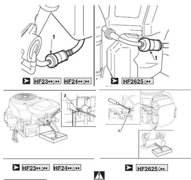Honda HF2417HTE - Storage and inactivity for long periods - 1