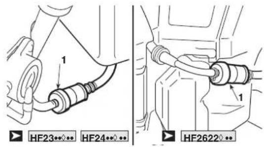 Honda HF2417HTE - Entretien du filtre à carburant - 1