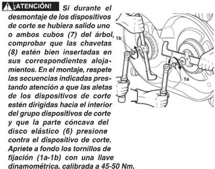 Honda HF2417HTE - ATENCL! Los dispositivos de corte (2) y los rotores (3) son differentes entre ellos y contra giratorios. En el montaje asegurarse de que se respeten las posiciones originales. - 2
