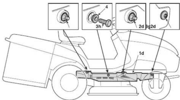 Honda HF2417HTE - OPMERKING Wonneer de linkse beschemming (1a) verwijderd wordt, moet men erop letten de pijpen Niet los te makev van de verbinding voor de interne reiniging van de snijgroep. - 4