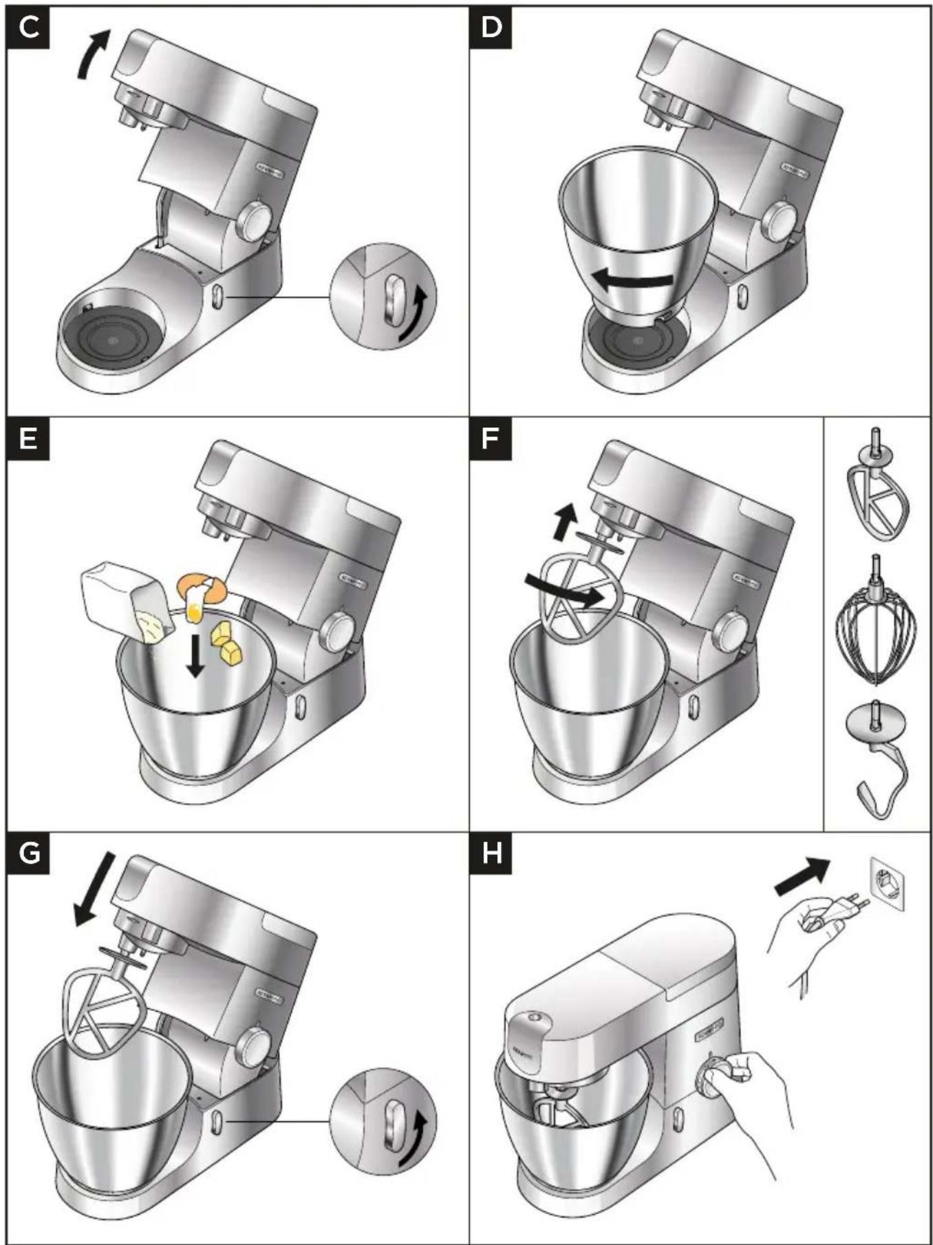 KENWOOD CHEF KVC3100S - Benutzungsdiagramme &amp; Bedienungsanweisungen - 1