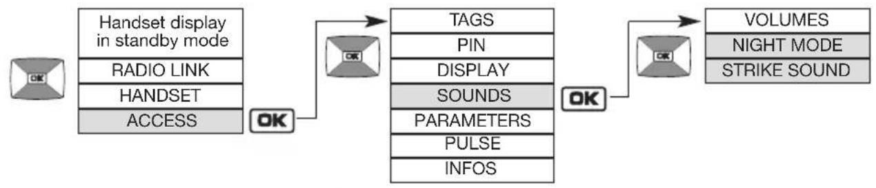 HAGER MHF06X - Modifying sound options - 2