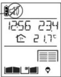 HAGER MHF02X - Switching the handset to silent mode - 1