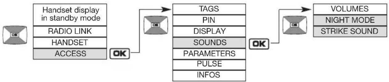 HAGER MHF02X - Modifying sound options - 2