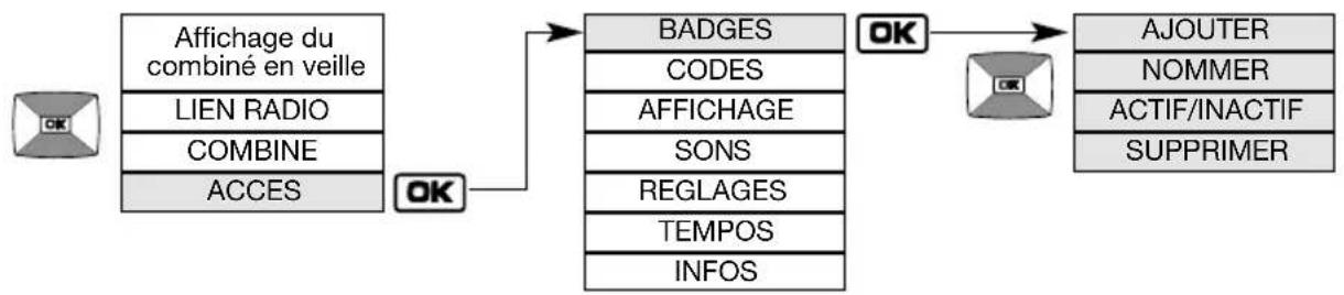 DAITEM SC900AF - Modification des options des badges - 1