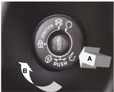 Adiva AD3 200 - OUVERTURE DU COFFRE DE LA SELLE - 1