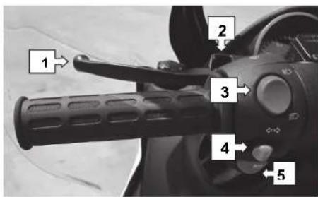 Adiva AD3 200 - GUIDON / COMPOSANTS DU COCKPIT, INTERRUPEURS ET TOUCHES - 1