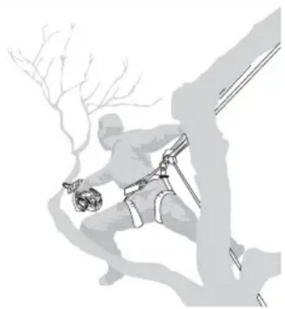 MAC ALLISTER MCSP25 - Utilisation d'une tronçonneuse à une seule main - 2