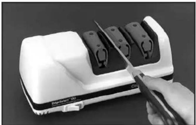 Chef's Choice EdgeSelect 120 - PROCEDURA PER L'AFFILATURA DI LAME SEGHETTATE LAME A FILO DIRITTO: PRIMA AFFILATURA - 2