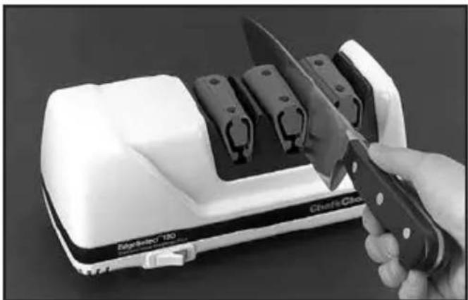 Chef's Choice EdgeSelect 120 - PROCEDURA PER L'AFFILATURA DI LAME SEGHETTATE LAME A FILO DIRITTO: PRIMA AFFILATURA - 3