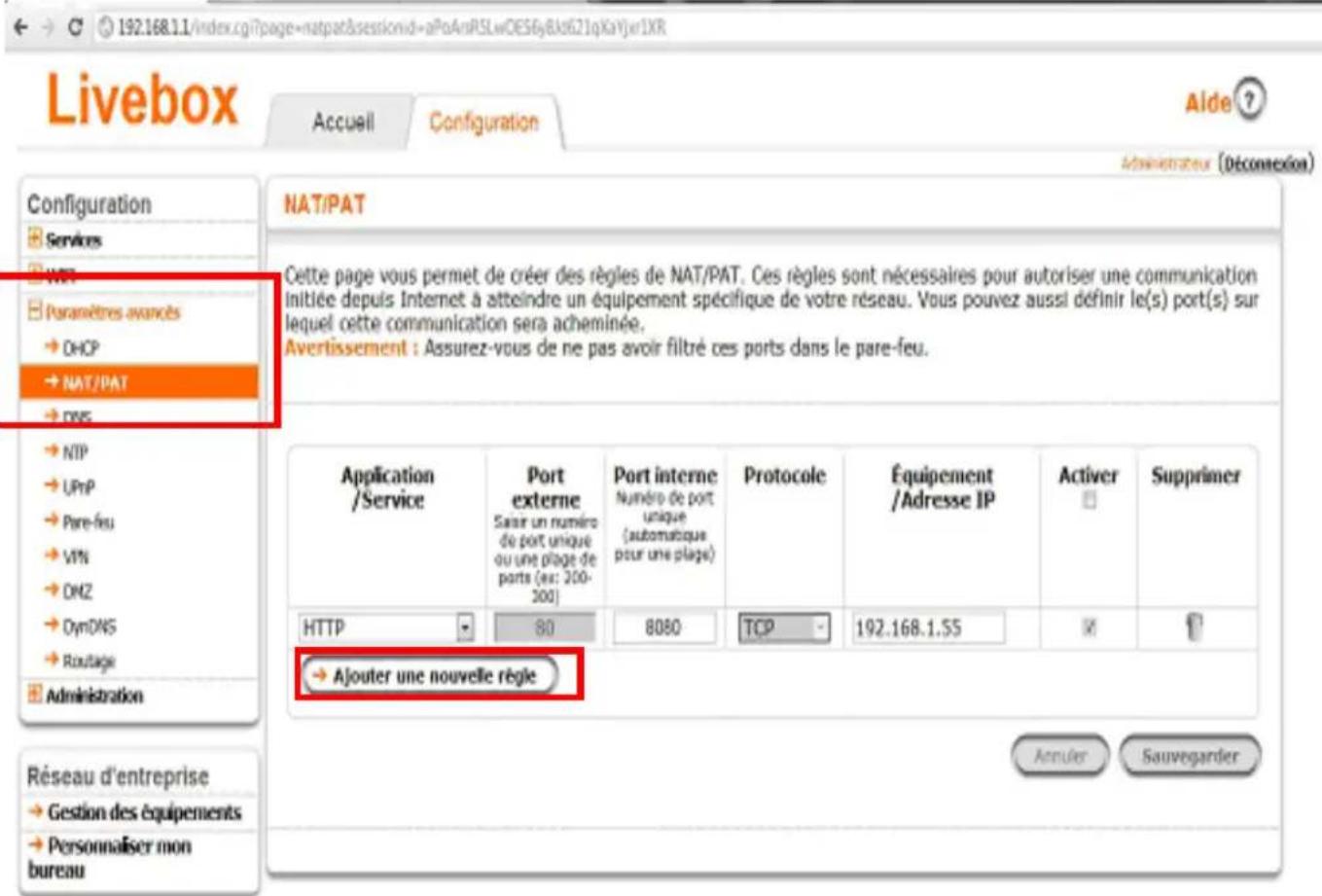 Heden CAMHED04IPWN - Configuration de la Livebox - 1