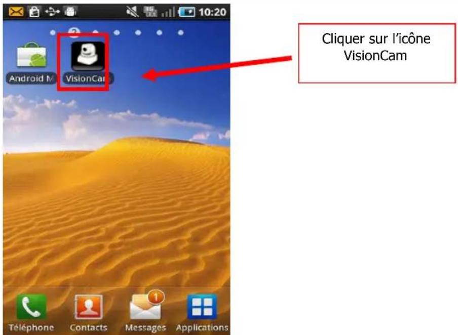 Heden CAMHED04IPWN - 8-6-1 - Visualisation avec l'application «VisionCam» pour Android - 3