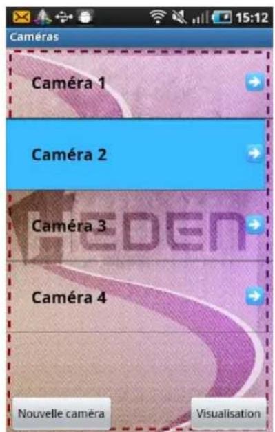 Heden CAMHED04IPWN - 8-6-1 - Visualisation avec l'application «VisionCam» pour Android - 11