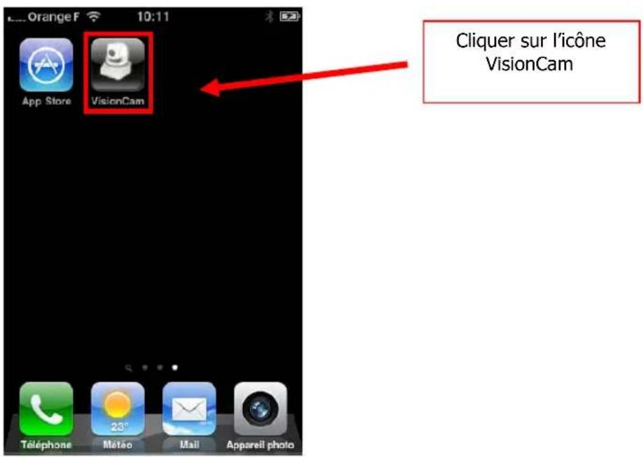 Heden CAMHED04IPWB - 8-6-2 - Visualisation avec l'application «VisionCam » sur Applestore - 2