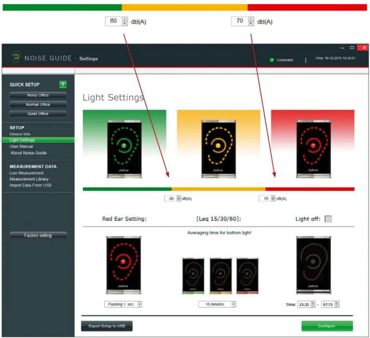 JABRA Noise Guide - RéGLAGES LUMINEUX - 1